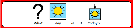 Symbols for What day is it today?
