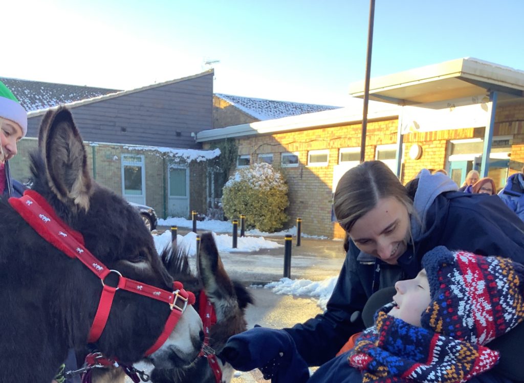 On Thursday 15th December 2022, Mother Christmas visited the students of Milestone with her donkeys, Doris and Jill!