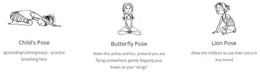 Yoga pose diagrams