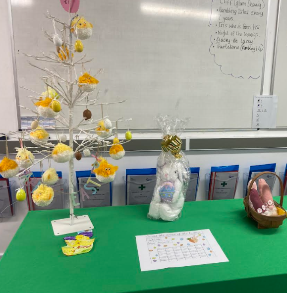 Items created by M@L students being sold at an Easter Market
