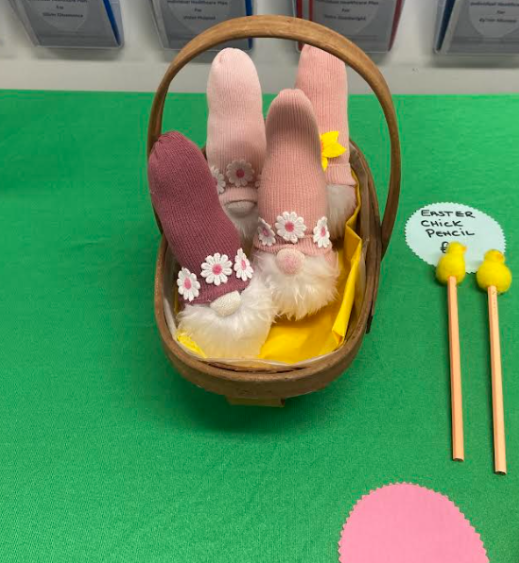 Items created by M@L students being sold at an Easter Market
